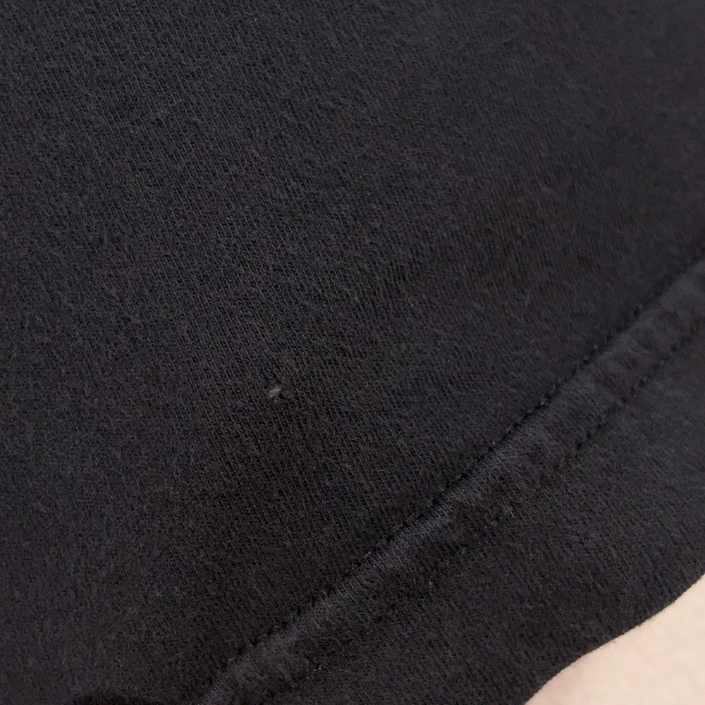 American Apparel Henley Shirt Men's XL Black 100% Combed Cotton *HOLE* - Picture 10 of 16